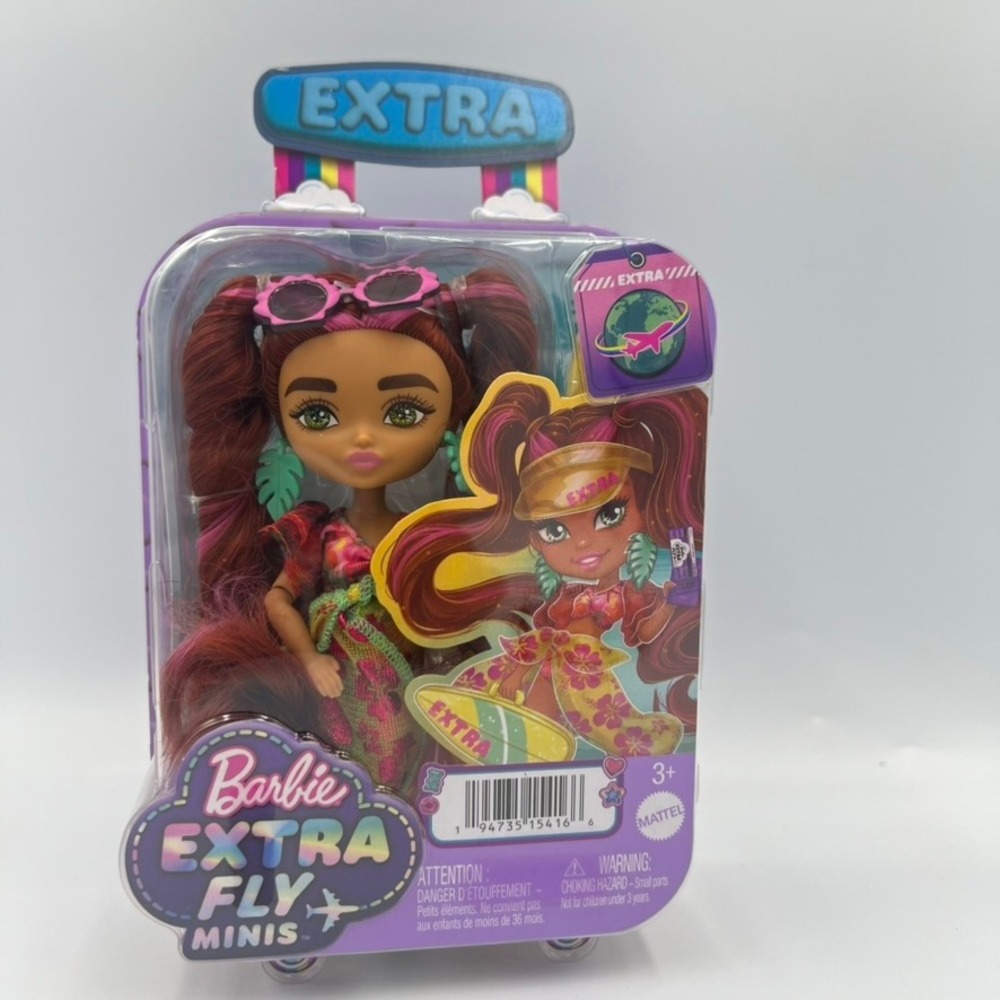 Barbie Extra Fly Minis Doll Travel Suitcase Playset‎ Tropical Style Mattel New
